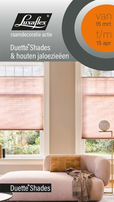 Luxaflex raamdecoratie actie - Duette Shades
